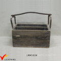 Vintage, cabana, recicle, madeira, crate, cesta, metal, punho